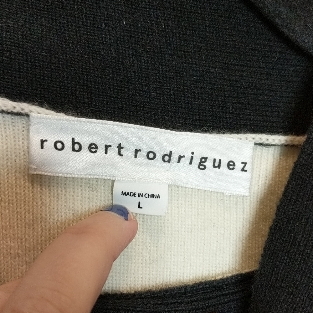Robert Rodriguez Striped One Shoulder Sweater H2 - Picture 6 of 7